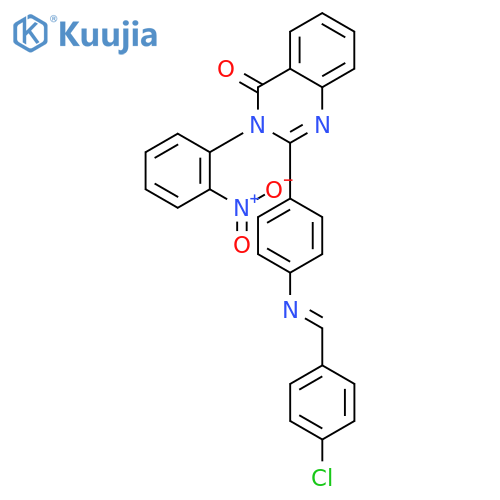 2-(4-{[(E)-(4-chlorophenyl)methylidene]amino}phenyl)-3-(2-nitrophenyl)quinazolin-4(3H)-one structure
