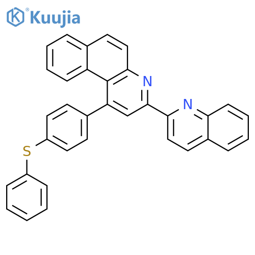 BENZO[F]QUINOLINE, 1-[4-(PHENYLTHIO)PHENYL]-3-(2-QUINOLINYL)- structure
