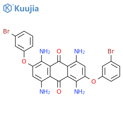 9,10-Anthracenedione, 1,4,5,8-tetraamino-2,6-bis(3-bromophenoxy)- structure