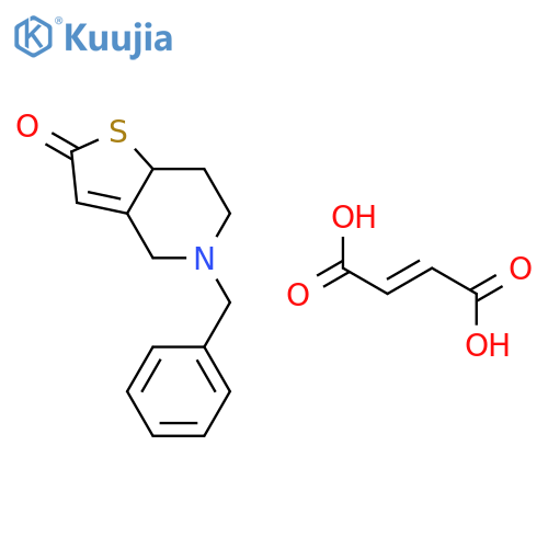 5-benzyl-5,6,7,7a-tetrahydrothieno[3,2-c]pyridin-2(4H)-one (2E)-but-2-enedioate structure