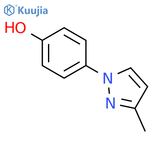 4-(3-methyl-1H-pyrazol-1-yl)phenol structure