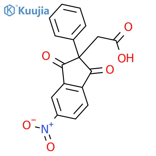 1H-INDENE-2-ACETIC ACID, 2,3-DIHYDRO-5-NITRO-1,3-DIOXO-2-PHENYL- structure