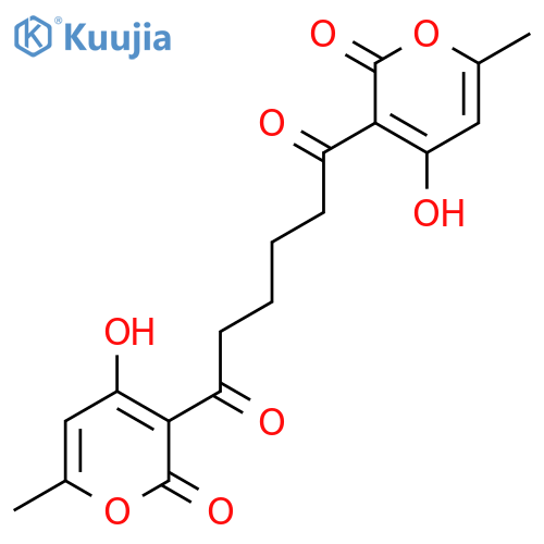 1,6-Hexanedione, 1,6-bis(4-hydroxy-6-methyl-2-oxo-2H-pyran-3-yl)- structure