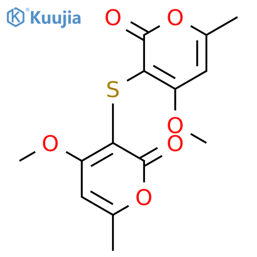 2H-Pyran-2-one, 3,3'-thiobis[4-methoxy-6-methyl- structure