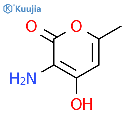 2H-Pyran-2-one, 3-amino-4-hydroxy-6-methyl- structure