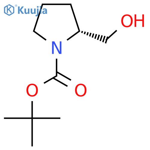 tert-butyl (2R)-2-(hydroxymethyl)pyrrolidine-1-carboxylate structure