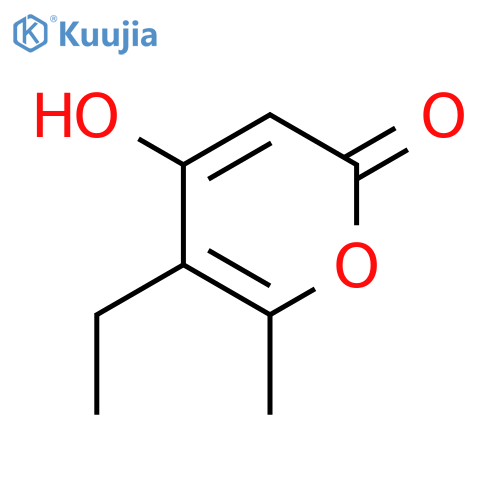 2H-PYRAN-2-ONE, 5-ETHYL-4-HYDROXY-6-METHYL- structure