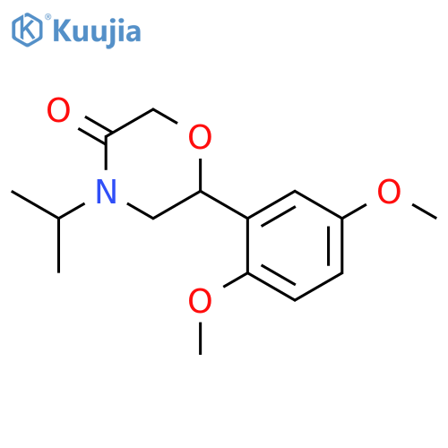 3-Morpholinone, 6-(2,5-dimethoxyphenyl)-4-(1-methylethyl)- structure