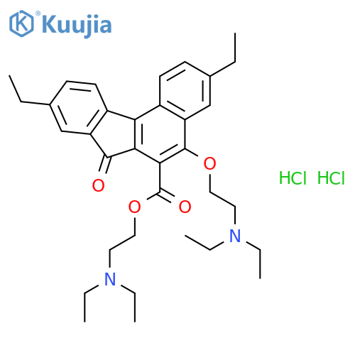 2-(diethylamino)ethyl 5-[2-(diethylamino)ethoxy]-3,9-diethyl-7-oxo-7H-benzo[c]fluorene-6-carboxylate dihydrochloride structure