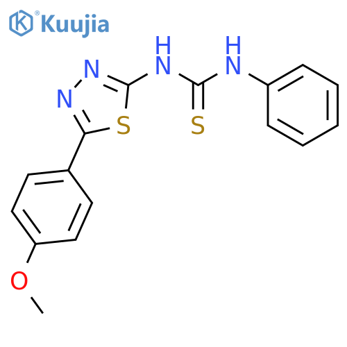 Thiourea, N-[5-(4-methoxyphenyl)-1,3,4-thiadiazol-2-yl]-N'-phenyl- structure