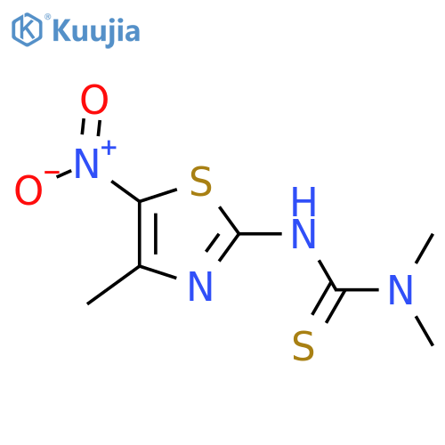 N,N-Dimethyl-N'-(4-methyl-5-nitrothiazol-2-yl)thiourea structure