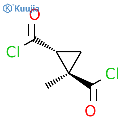 1,2-Cyclopropanedicarbonyl dichloride, 1-methyl-, trans- (9CI) structure