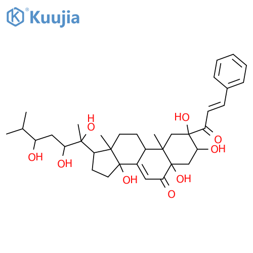 2-Cinnamoyl-(2beta,3beta,5beta,20R,22R,24S)-2,3,5,14,20,22,24-Heptahydroxycholest-7-en-6-one structure