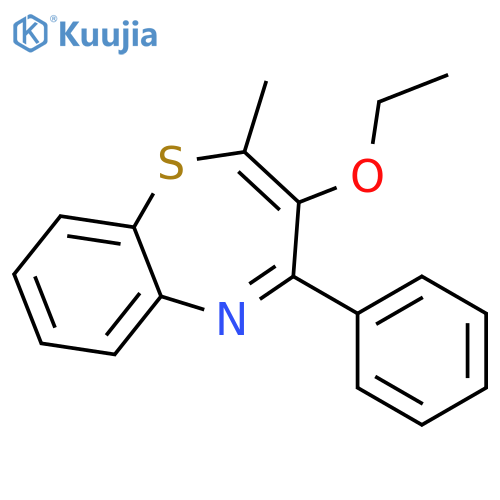 1,5-Benzothiazepine,3-ethoxy-2-methyl-4-phenyl- structure