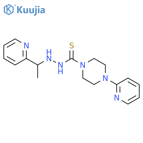4-pyridin-2-yl-N''-(1-pyridin-2-ylethyl)piperazine-1-carbothiohydrazide structure