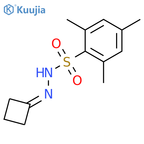 BENZENESULFONIC ACID, 2,4,6-TRIMETHYL-, CYCLOBUTYLIDENEHYDRAZIDE structure