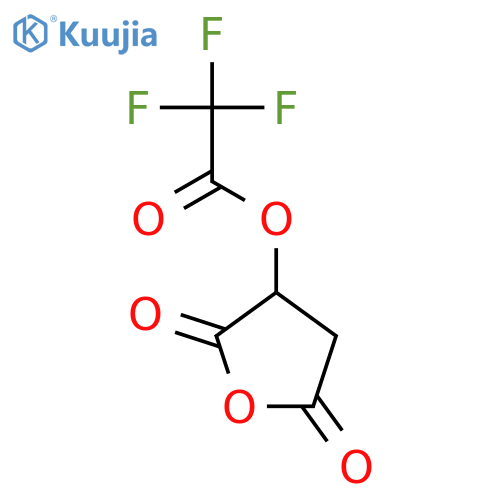 2,5-dioxotetrahydrofuran-3-yl 2,2,2-trifluoroacetate structure