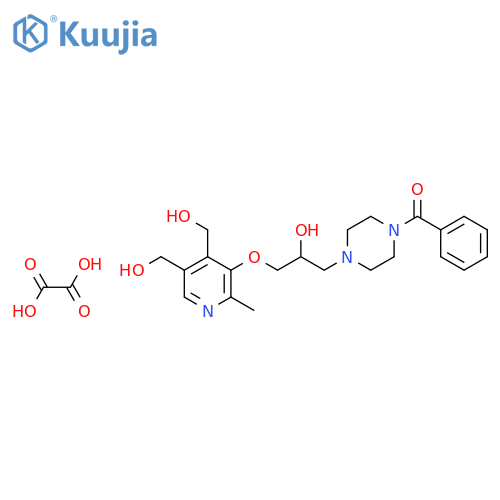 [4-[3-[4,5-Bis(hydroxymethyl)-2-methylpyridin-3-yl]oxy-2-hydroxypropyl]piperazin-1-yl]-phenylmethanone;oxalic acid structure