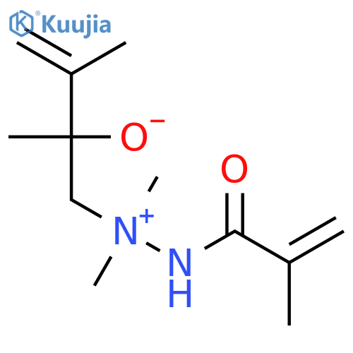 1-[1,1-dimethyl-2-(2-methylacryloyl)diazan-1-iumyl]-2,3-dimethylbut-3-en-2-olate structure
