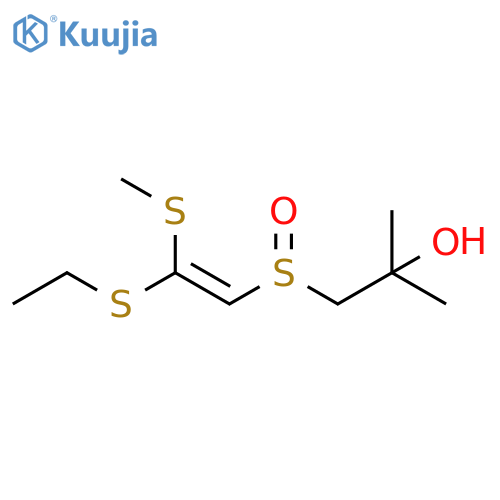 2-Propanol, 1-[[2-(ethylthio)-2-(methylthio)ethenyl]sulfinyl]-2-methyl-, (E)- structure