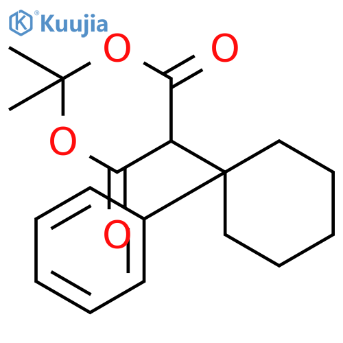 1,3-Dioxane-4,6-dione, 2,2-dimethyl-5-(1-phenylcyclohexyl)- structure