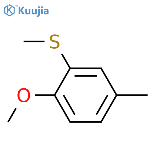 1-methoxy-4-methyl-2-methylsulfanylbenzene structure