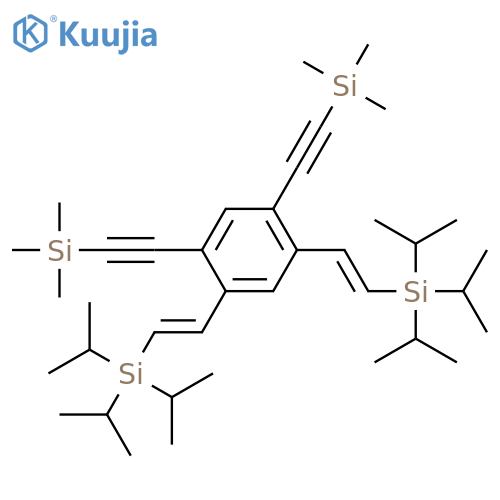 Silane,[[4,6-bis[(trimethylsilyl)ethynyl]-1,3-phenylene]di-2,1-ethynediyl]bis[tris(1-methylethyl)- structure