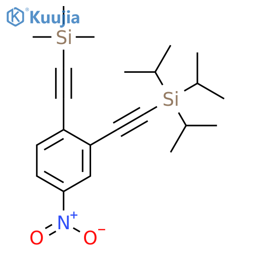 Silane, trimethyl[[4-nitro-2-[[tris(1-methylethyl)silyl]ethynyl]phenyl]ethynyl]- structure