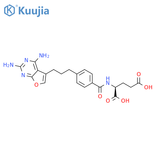 L-Glutamic acid, N-[4-[3-(2,4-diaminofuro[2,3-d]pyrimidin-5-yl)propyl]benzoyl]- structure