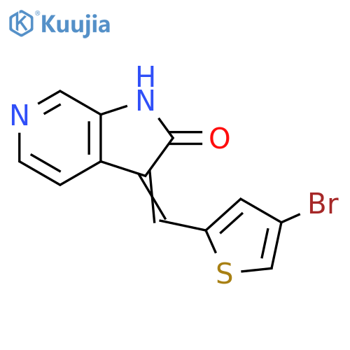 2H-Pyrrolo[2,3-c]pyridin-2-one, 3-[(4-bromo-2-thienyl)methylene]-1,3-dihydro- structure