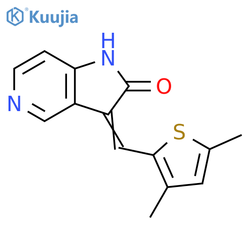 2H-Pyrrolo[3,2-c]pyridin-2-one, 3-[(3,5-dimethyl-2-thienyl)methylene]-1,3-dihydro- structure