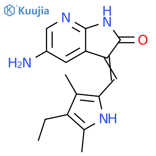 2H-Pyrrolo[2,3-b]pyridin-2-one,5-amino-3-[(4-ethyl-3,5-dimethyl-1H-pyrrol-2-yl)methylene]-1,3-dihydro- structure