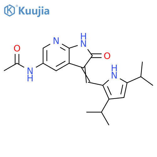 Acetamide, N-[3-[[3,5-bis(1-methylethyl)-1H-pyrrol-2-yl]methylene]-2,3-dihydro-2-oxo-1H-pyrrolo[2,3-b]pyridin-5-yl]- structure