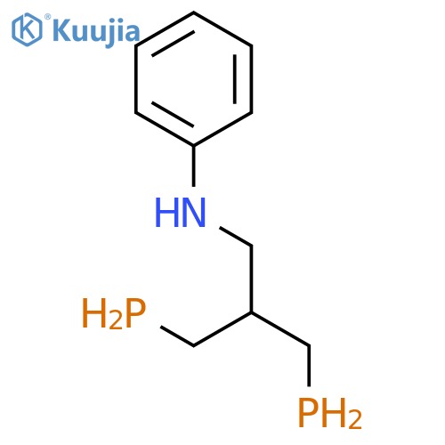 Benzenamine, N-[3-phosphino-2-(phosphinomethyl)propyl]- structure