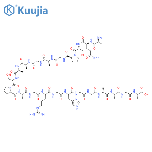 L-Alanine, L-alanyl-L-glutaminyl-L-seryl-L-prolylglycyl-L-alanylglycyl-L-alanyl-L-alanyl-L-seryl-L-prolyl-L-alanylglycyl-L-arginylglycyl-L-histidylglycylglycyl-L-alanyl-L-alanylglycyl- (9CI) structure