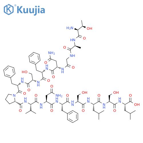 L-Leucine, L-threonyl-L-alanylglycyl-L-asparaginyl-L-phenylalanyl-L-seryl-L-phenylalanyl-L-prolyl-L-valyl-L-asparaginyl-L-phenylalanyl-L-seryl-L-leucyl-L-seryl- (9CI) structure