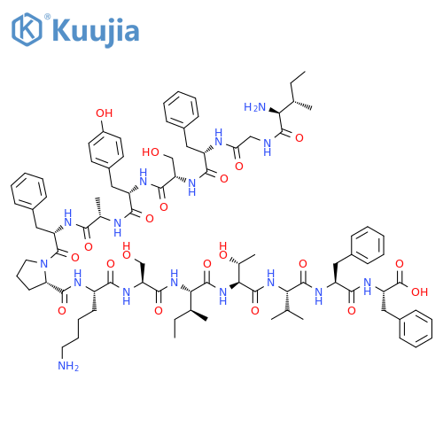 L-Phenylalanine, L-isoleucylglycyl-L-phenylalanyl-L-seryl-L-tyrosyl-L-alanyl-L-phenylalanyl-L-prolyl-L-lysyl-L-seryl-L-isoleucyl-L-threonyl-L-valyl-L-phenylalanyl- (9CI) structure