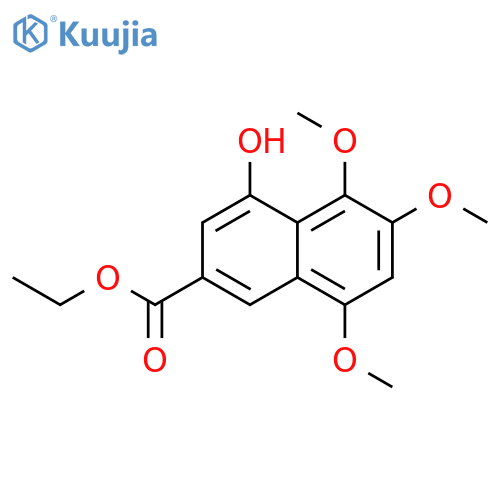 2-Naphthalenecarboxylic acid, 4-hydroxy-5,6,8-trimethoxy-, ethyl ester structure