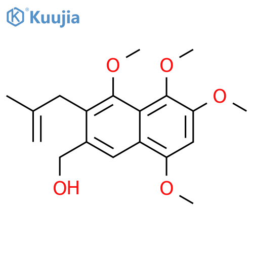 2-Naphthalenemethanol, 4,5,6,8-tetramethoxy-3-(2-methyl-2-propenyl)- structure