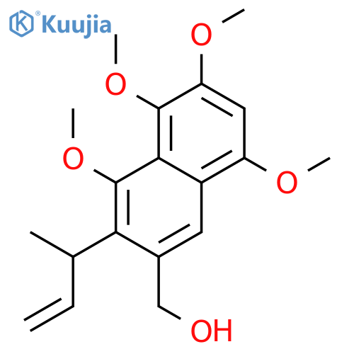 2-Naphthalenemethanol, 4,5,6,8-tetramethoxy-3-(1-methyl-2-propenyl)- structure