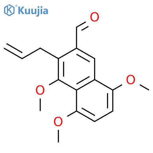 2-Naphthalenecarboxaldehyde, 4,5,8-trimethoxy-3-(2-propenyl)- structure