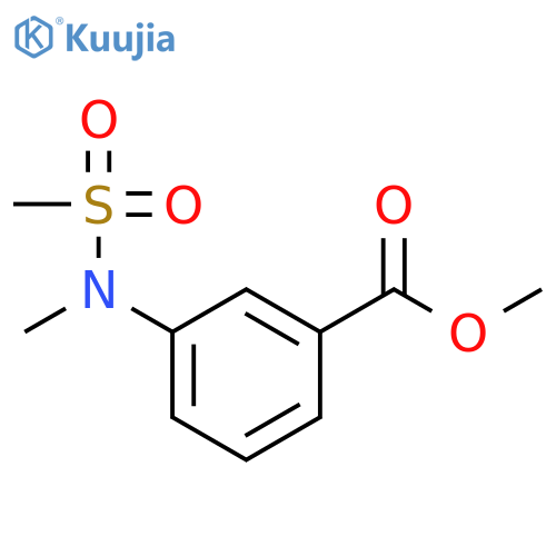 Benzoic acid, 3-[methyl(methylsulfonyl)amino]-, methyl ester structure
