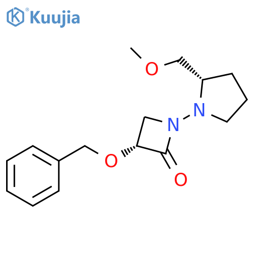 2-Azetidinone, 1-[(2S)-2-(methoxymethyl)-1-pyrrolidinyl]-3-(phenylmethoxy)-, (3R)- structure