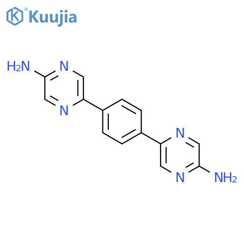 PYRAZINAMINE, 5,5'-(1,4-PHENYLENE)BIS- structure