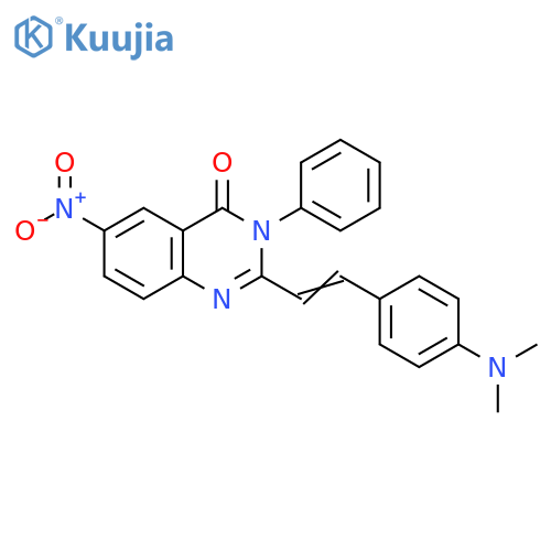 4(3H)-Quinazolinone, 2-[2-[4-(dimethylamino)phenyl]ethenyl]-6-nitro-3-phenyl- structure