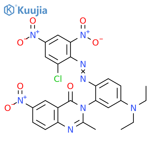 4(3H)-Quinazolinone,3-[2-[(2-chloro-4,6-dinitrophenyl)azo]-5-(diethylamino)phenyl]-2-methyl-6-nitro- structure