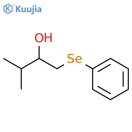 2-Butanol, 3-methyl-1-(phenylseleno)-, (2S)- structure