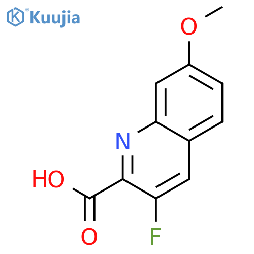 2-Quinolinecarboxylic acid, 3-fluoro-7-methoxy- structure