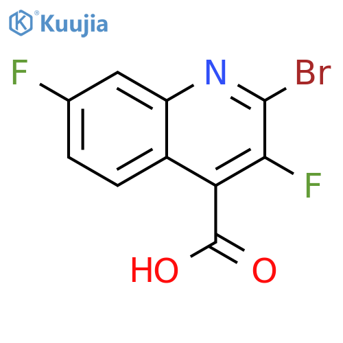 4-Quinolinecarboxylic acid, 2-bromo-3,7-difluoro- structure