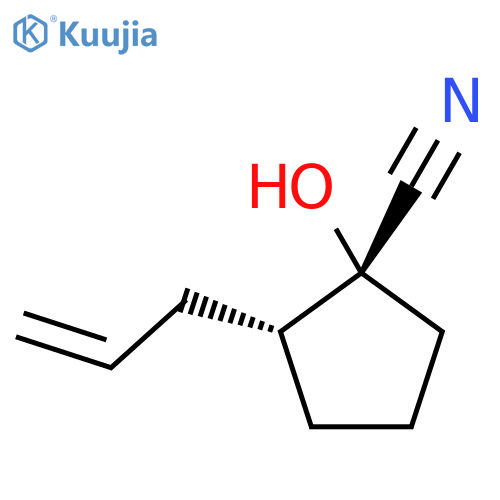 Cyclopentanecarbonitrile,1-hydroxy-2-(2-propen-1-yl)-, (1R,2R)- structure